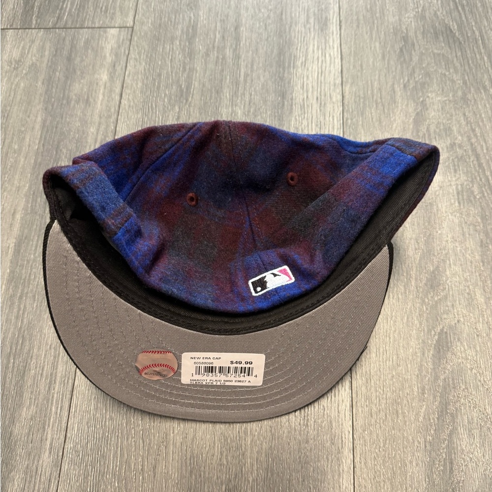 Men’s NEW ERA ATLANTA BRAVES MASCOT 59FIFTY HAT SIZE 7 1/2 Flannel New - Picture 4 of 5